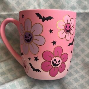 Pink Halloween Floral Mug